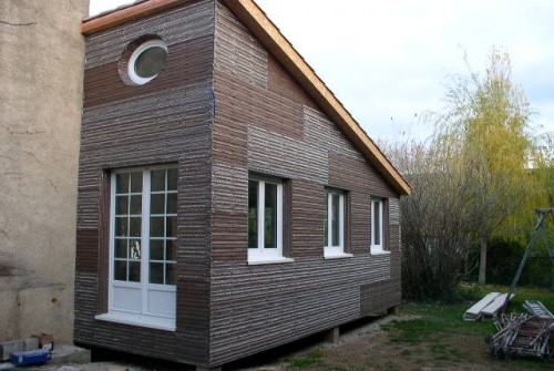 Maison bois avant Crépis Minéral